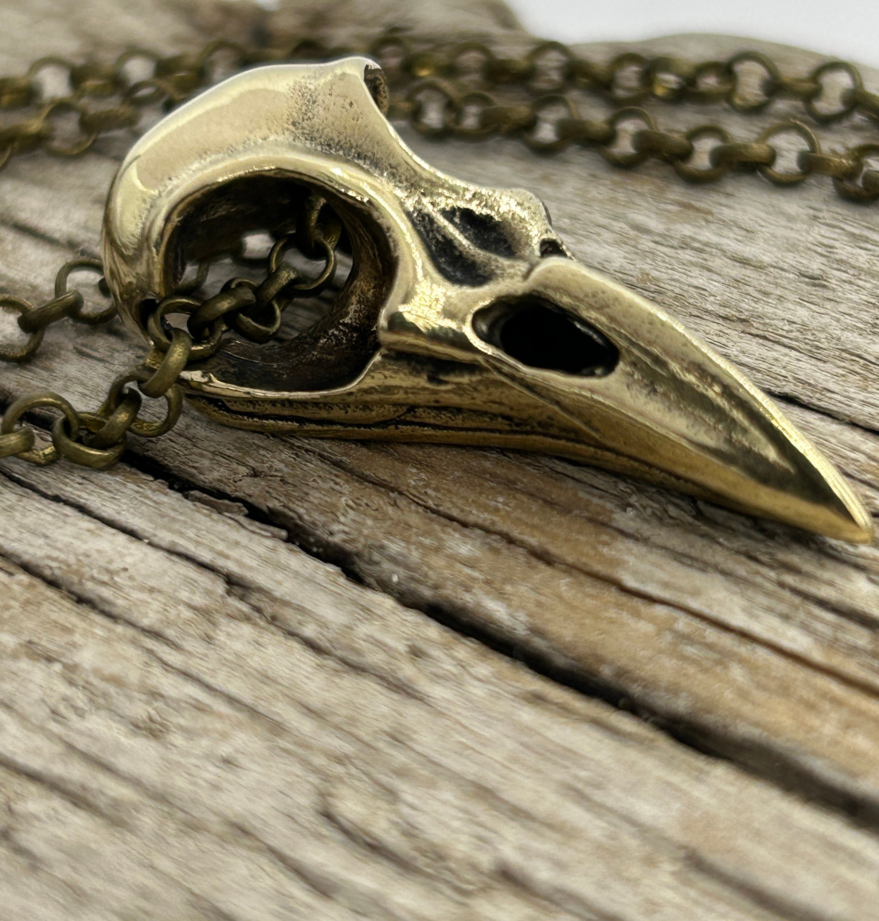 UNICRAFTALE 4 Collane Con Pendente Teschio Di Corvo Vikingo - Lega Metallica, Colori Bronzo Antico, Nero, Oro, Argento - Gioiello Uomo Donna