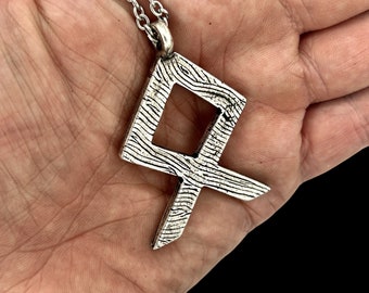 Othala Viking Rune big rune necklace made in NYC
