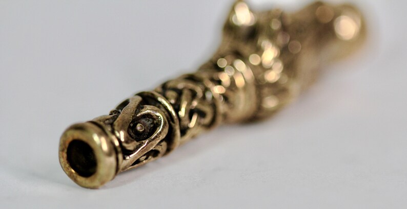 Viking Wolf Cigarette Holder cast in solid bronze made in NYC image 5