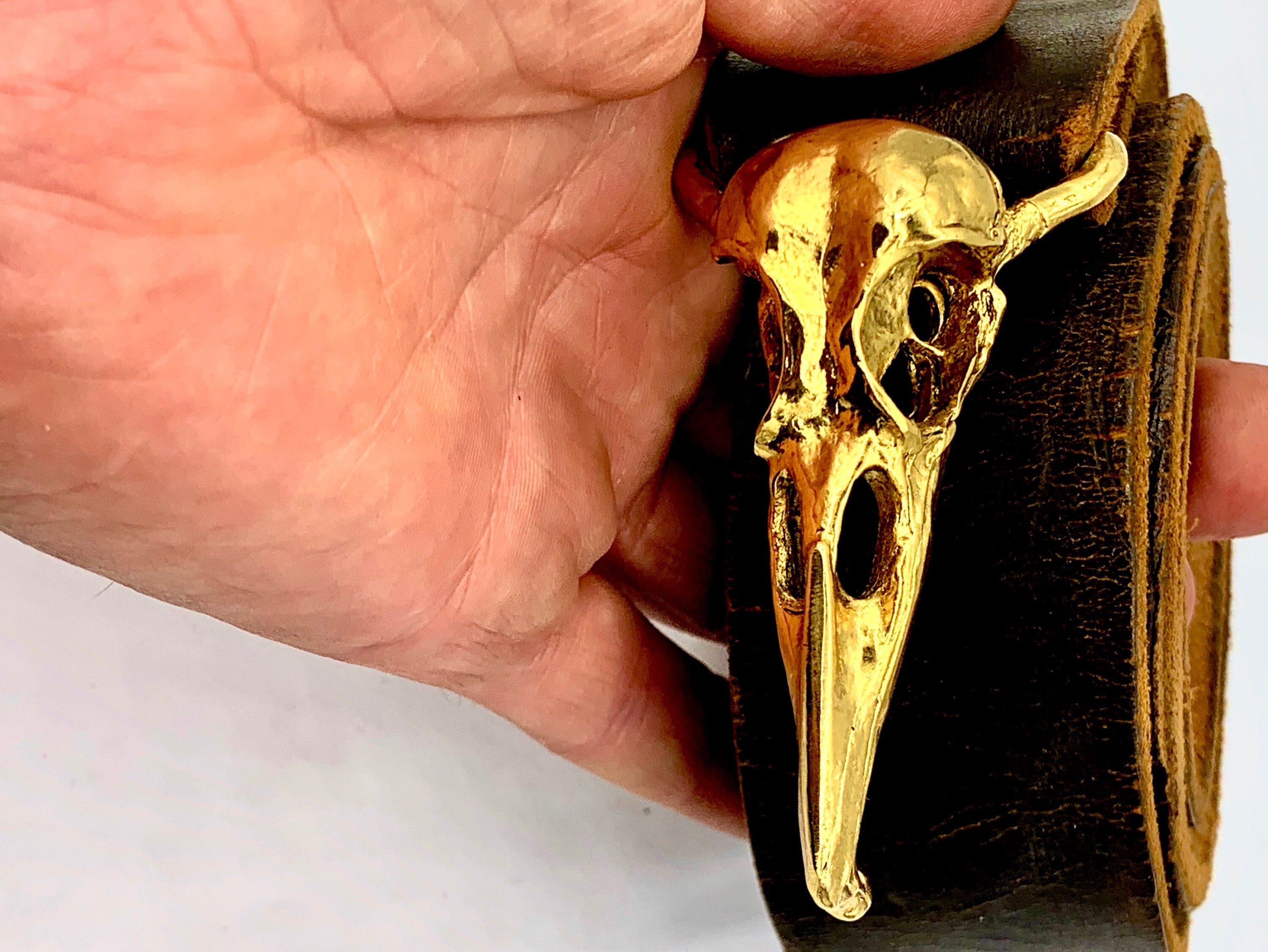 Grande Fibbia Per Cintura Vintage In Peltro E Granito - Foto 2