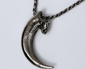 Bald Eagle Talon Jewelry , Eagle Claw Necklace, in Solid Sterling Silver on Sterling Chain