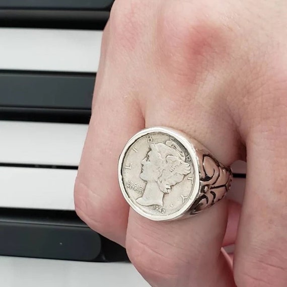 Sterling silver coin ring Sterling silver coin ring
