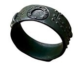 Industrial steampunk ring black sterling silver sizes 6 to 12.5