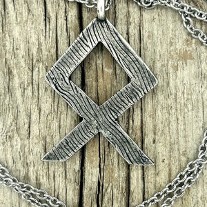 Othala Viking Rune big rune necklace made in NYC image 2