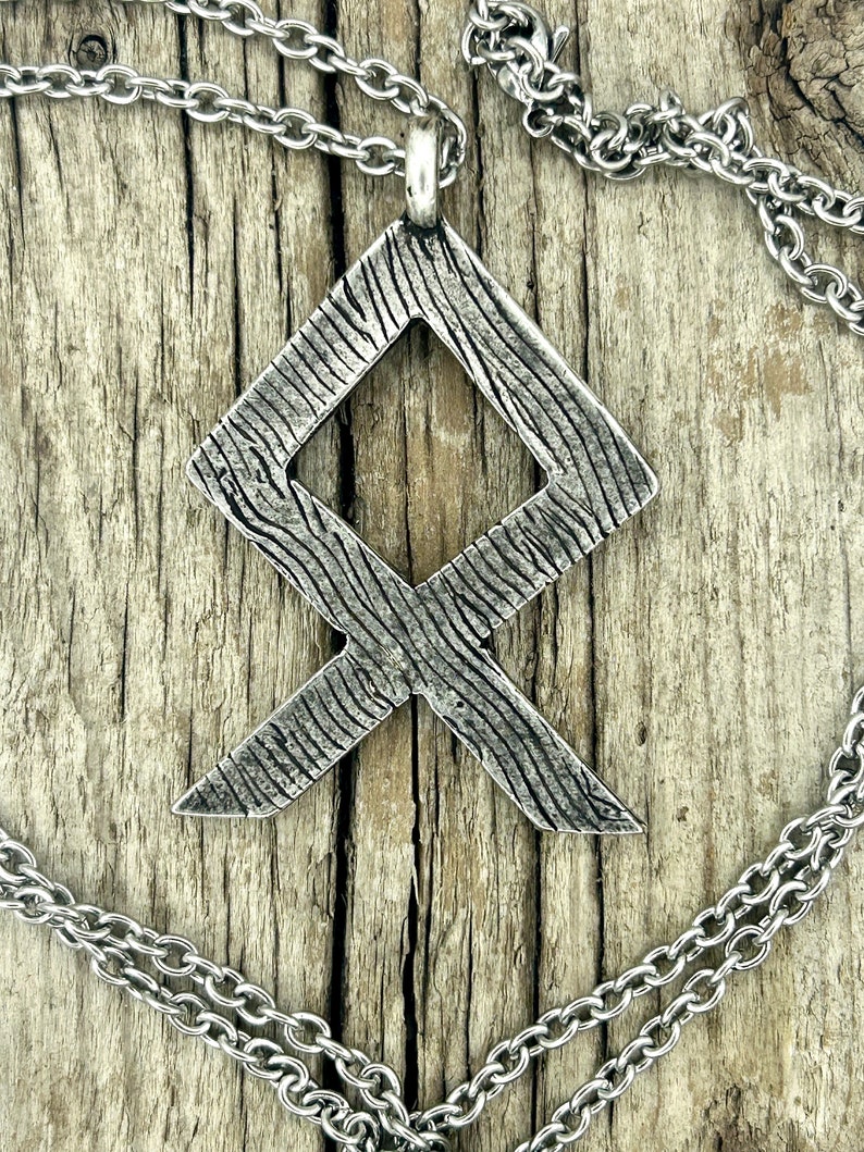 Othala Viking Rune big rune necklace made in NYC image 2