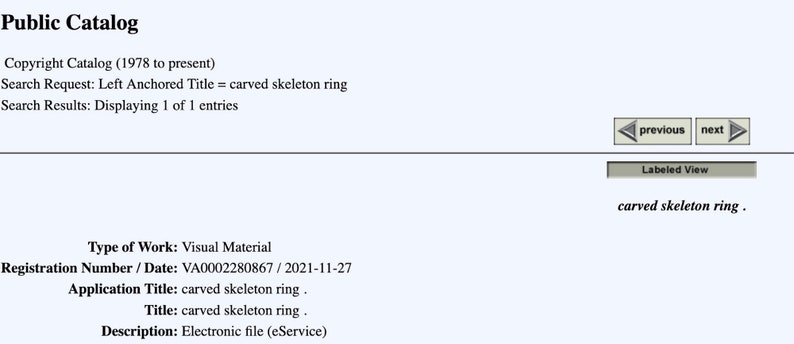 Georgian Skeleton Ring, Memento Mori Jewelry, Mourning Ring, Sterling Silver, Blue Bayer Design NYC Free US Shipping image 10