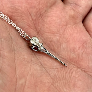 Hummingbird Skull necklace, Free US Shipping white bronze  made in NYC Blue Bayer Design