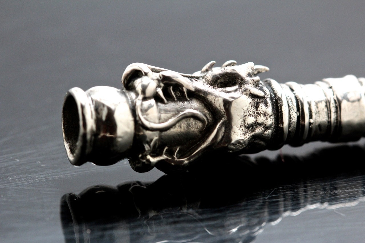 Dragon Cigarette Holder Cast in Solid Bronze or Sterling Etsy