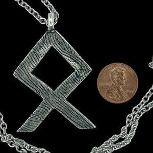 Othala Viking Rune big rune necklace made in NYC image 4