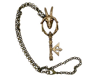 The Goat skeleton key necklace  (Made in NYC)