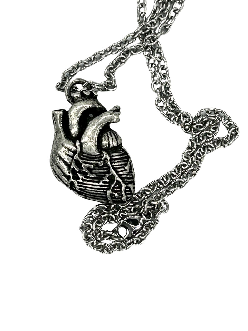 Anatomical Heart Necklace Made in NYC buy online image 6