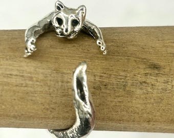 Kitty Cat Ring Sterling Silver adjustable size made in NYC