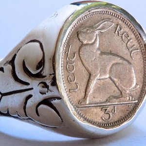 Irish Rabbit Coin Ring sterling silver coin rings by  Blue Bayer Design NYC