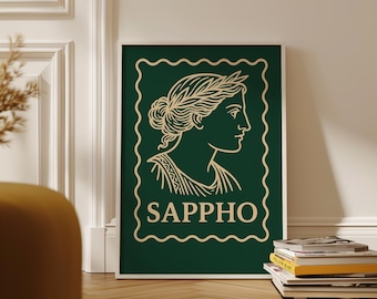 Impression d'art Sappho : affiche féminine classique