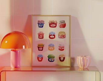 Jam Art Print: Colorful Kitchen Decor (Digital Download)
