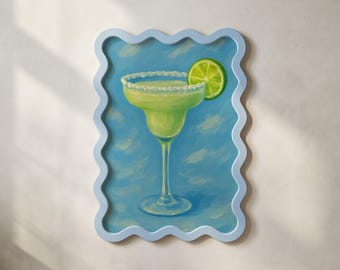 Margarita Cocktail Print, Kitchen Bar Wall Art, Summer Drink Illustration, Digital Download