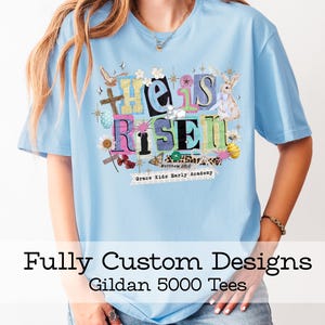 Custom Logo Tshirts Personalized Bulk Order School Teacher Teams Shirts Gildan Cotton Brand Logo Customized Tees with Custom Names bild 15
