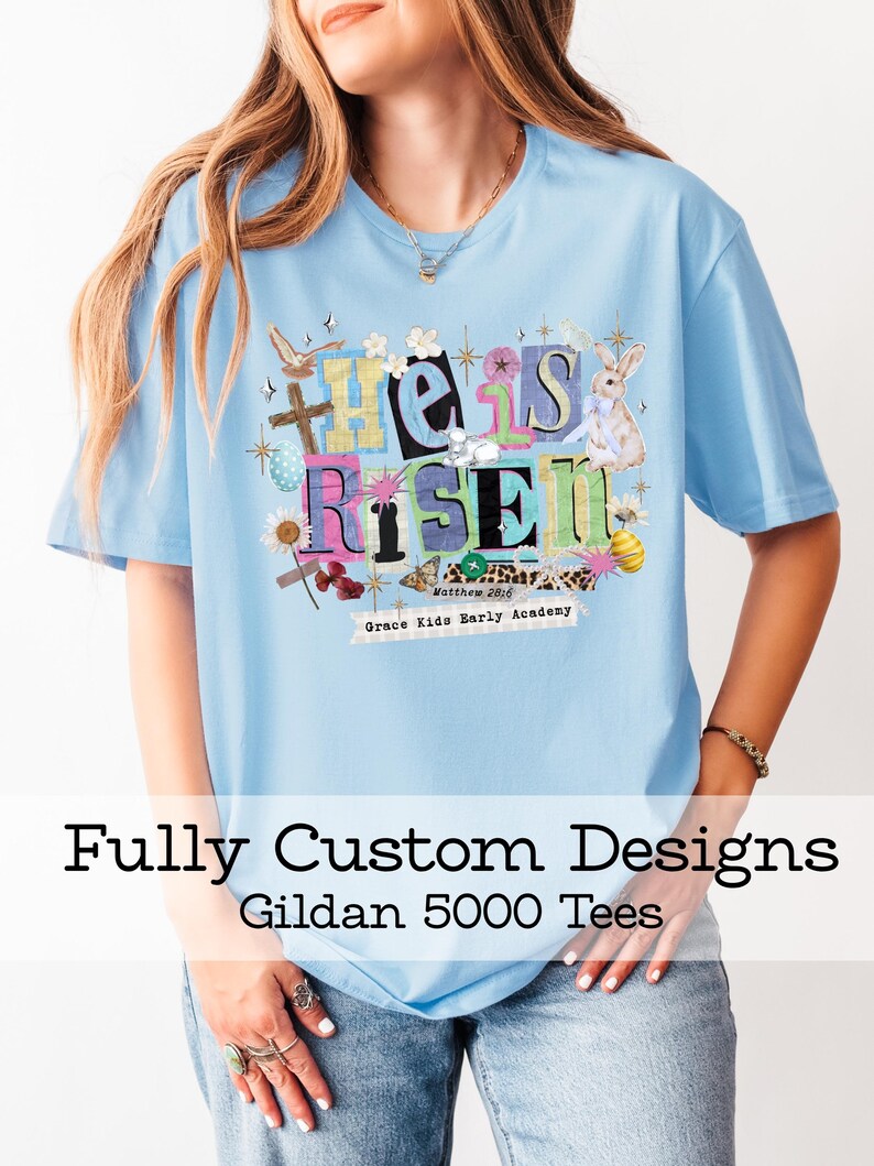 Custom Logo Tshirts Personalized Bulk Order School Teacher Teams Shirts Gildan Cotton Brand Logo Customized Tees with Custom Names bild 15