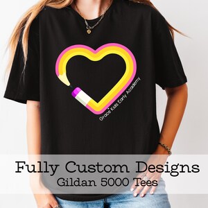 Custom Logo Tshirts Personalized Bulk Order School Teacher Teams Shirts Gildan Cotton Brand Logo Customized Tees with Custom Names bild 12