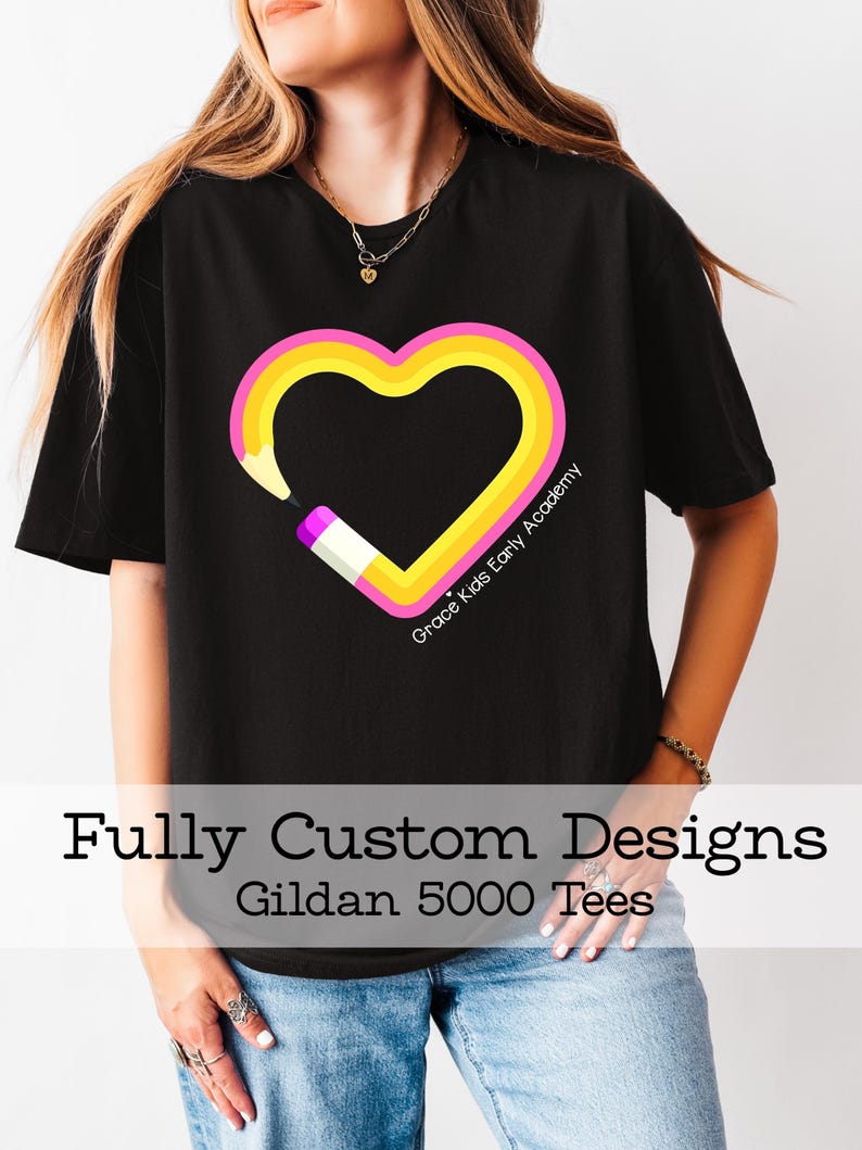 Custom Logo Tshirts Personalized Bulk Order School Teacher Teams Shirts Gildan Cotton Brand Logo Customized Tees with Custom Names bild 12