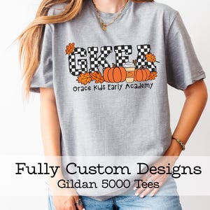 Custom Logo Tshirts Personalized Bulk Order School Teacher Teams Shirts Gildan Cotton Brand Logo Customized Tees with Custom Names bild 16