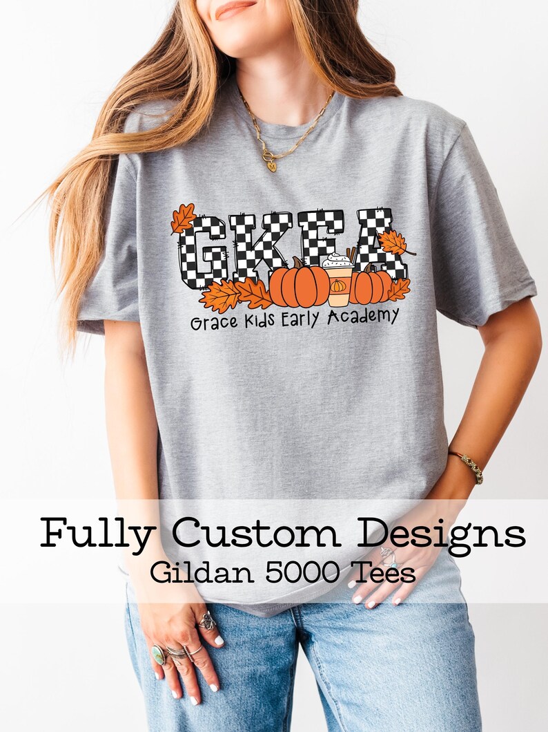 Custom Logo Tshirts Personalized Bulk Order School Teacher Teams Shirts Gildan Cotton Brand Logo Customized Tees with Custom Names bild 16