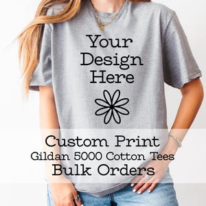 Custom Logo Tshirts Personalized Bulk Order School Teacher Teams Shirts Gildan Cotton Brand Logo Customized Tees with Custom Names bild 19