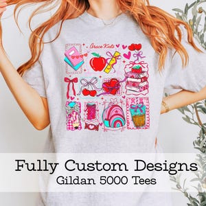 Custom Logo Tshirts Personalized Bulk Order School Teacher Teams Shirts Gildan Cotton Brand Logo Customized Tees with Custom Names bild 13