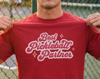 Funny Pickleball Partner Graphic Comfort Colors T Shirt - Sporty Graphic Tees