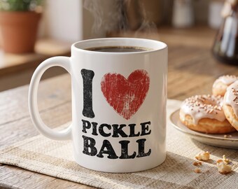 I Love Pickleball Mug - Ceramic Coffee And Tea Mug Gifts