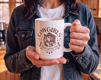 Cowgirls Need Coffee Too  Mug - Western Coffee Cup, Coastal Cowgirl Gift