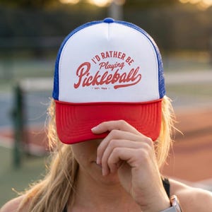Gorra de pickleball - Gorra de camionero con estampado deportivo divertido para aficionados al pickleball imagen 1