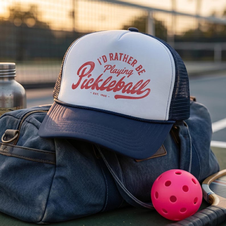 Gorra de pickleball - Gorra de camionero con estampado deportivo divertido para aficionados al pickleball imagen 6