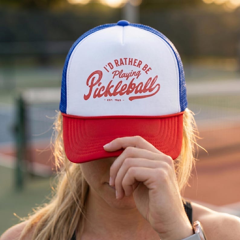 Gorra de pickleball - Gorra de camionero con estampado deportivo divertido para aficionados al pickleball imagen 1