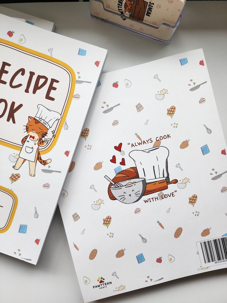 Cat-themed Recipe Book | Kawaii Cook Book | Gifting | Pet Lover | Meal ...