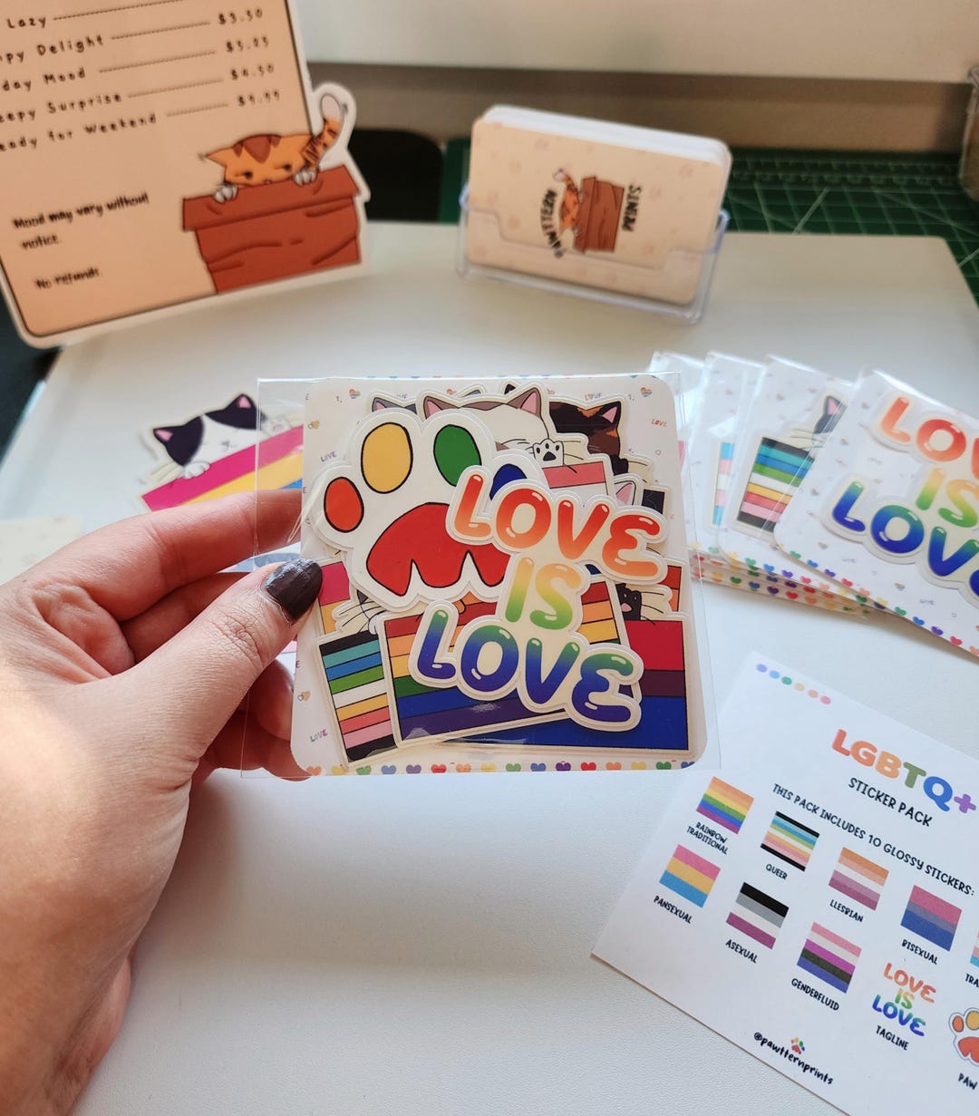LGBTQ Pride Cat Sticker Pack | Bundle | Glossy Vinyl Decals ...