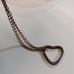 Penny heart pendant with chain