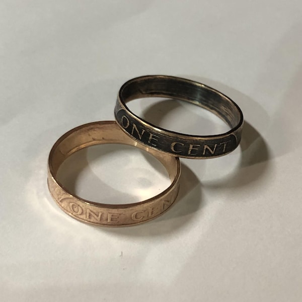 Anelli realizzati con penny.