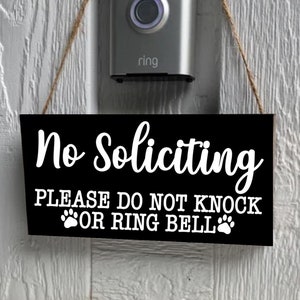 No Soliciting Sign, Please Do Not Knock Ring Bell Sign, Wreath Sign, No Soliciting Dog Sign, Do Not Solicit, New Home Gift, Doorbell Sign