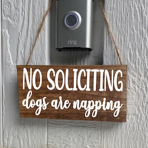 No Soliciting Sign, No Soliciting Dog Sign, Wreath Sign, No Soliciting Dogs Are Napping, Dog Lover Gift, No Soliciting Funny Sign, Doorbell