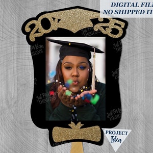 Graduation Fan SVG, Graduation Centerpiece SVG, DIY Graduation Photo Centerpiece, 2025 svg, Cutting Files For Graduation, Graduation Decor