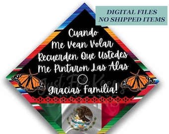Mexican Flag Grad Cap Topper: Latinx Graduation (Digital Download)