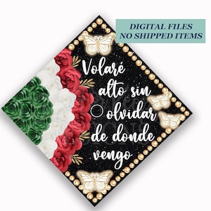 Mexican Heritage Grad Cap Topper: Volaré Alto Design (Digital Download)