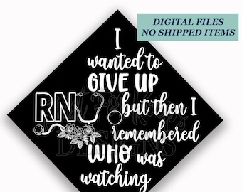 RN Nurse Graduation Cap Topper: Inspirational Quote (Digital Download)