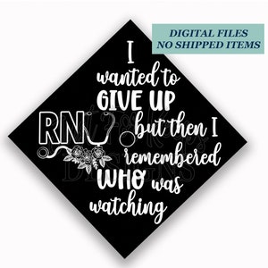RN Nurse Graduation Cap Topper: Inspiration Zitat (digitaler Download)