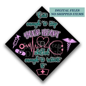 Printable RN Grad Cap Topper, Nurse Graduation (Digital Download)