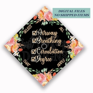 Printable Grad Cap Topper DIY Graduation Cap Topper Airway Breathing