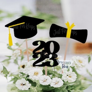 Graduation Centerpieces 2023 SVG, DIY Grad Party Decor, 2023 SVG, Cutting Files For Graduation, Cutting Files Cricut, Diploma, Grad Cap