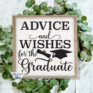 Tipps & Wünsche für die Graduierung SVG, Abschlusszeichen DIY, Schneidedateien für die kommerzielle Nutzung, Schneidedateien für Cricut, Abschlussfeier SVG