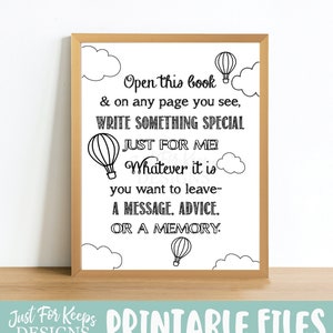 Grad Party Sign, Book Sign, DIY Printable 5x7, 8x10, PDF Instant Download, Guest Book Sign, Open This Book, Write Something Special
